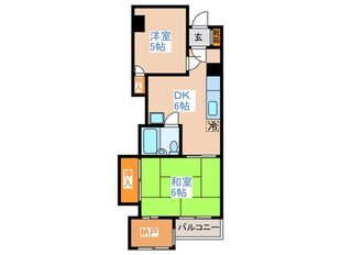 平岸フラワ－ホ－ム(502)の物件間取画像